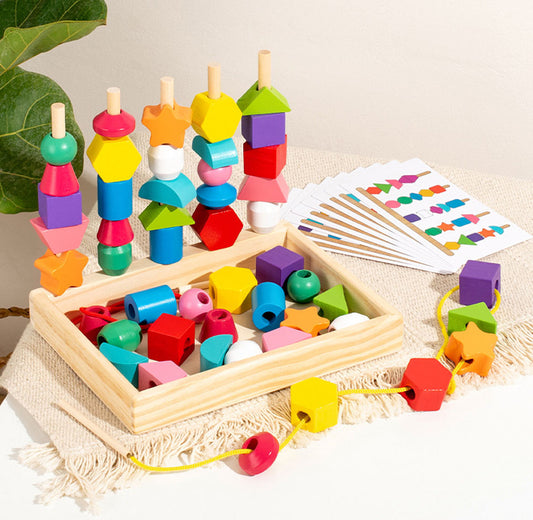 Montessori inspired sorting and threading box set