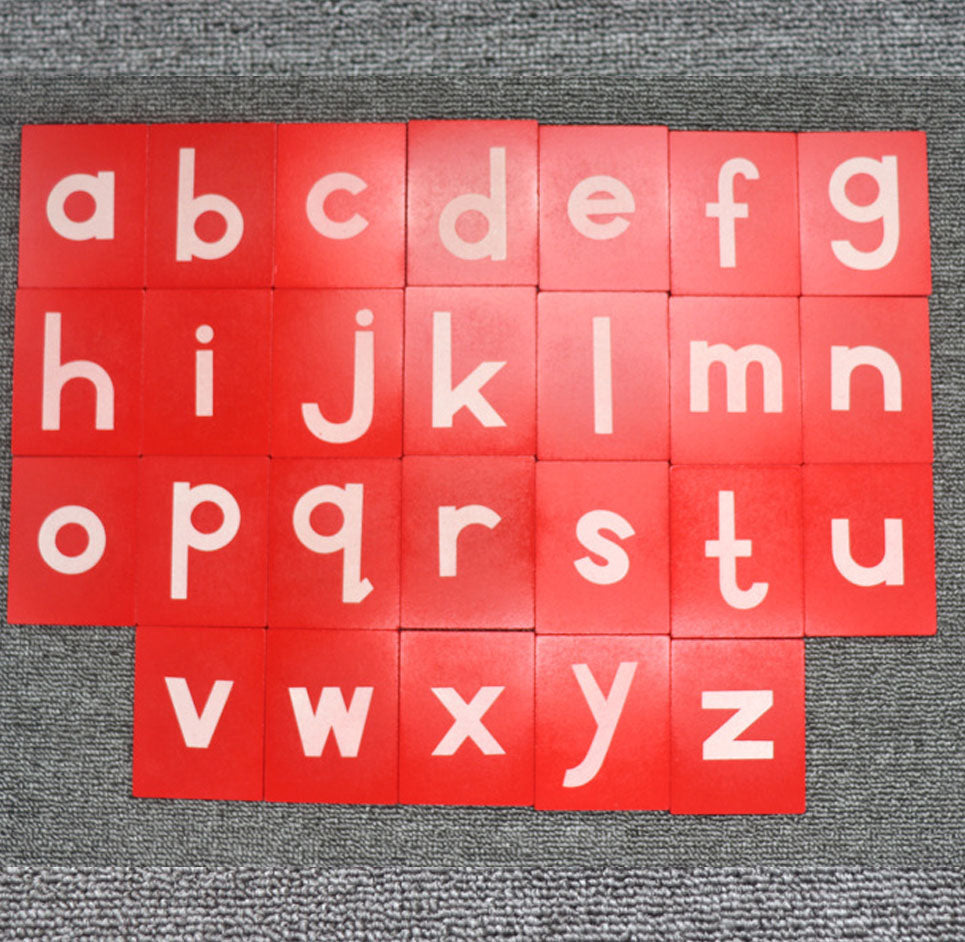 Wooden Montessori Sandpaper Alphabets Card Letter A-Z