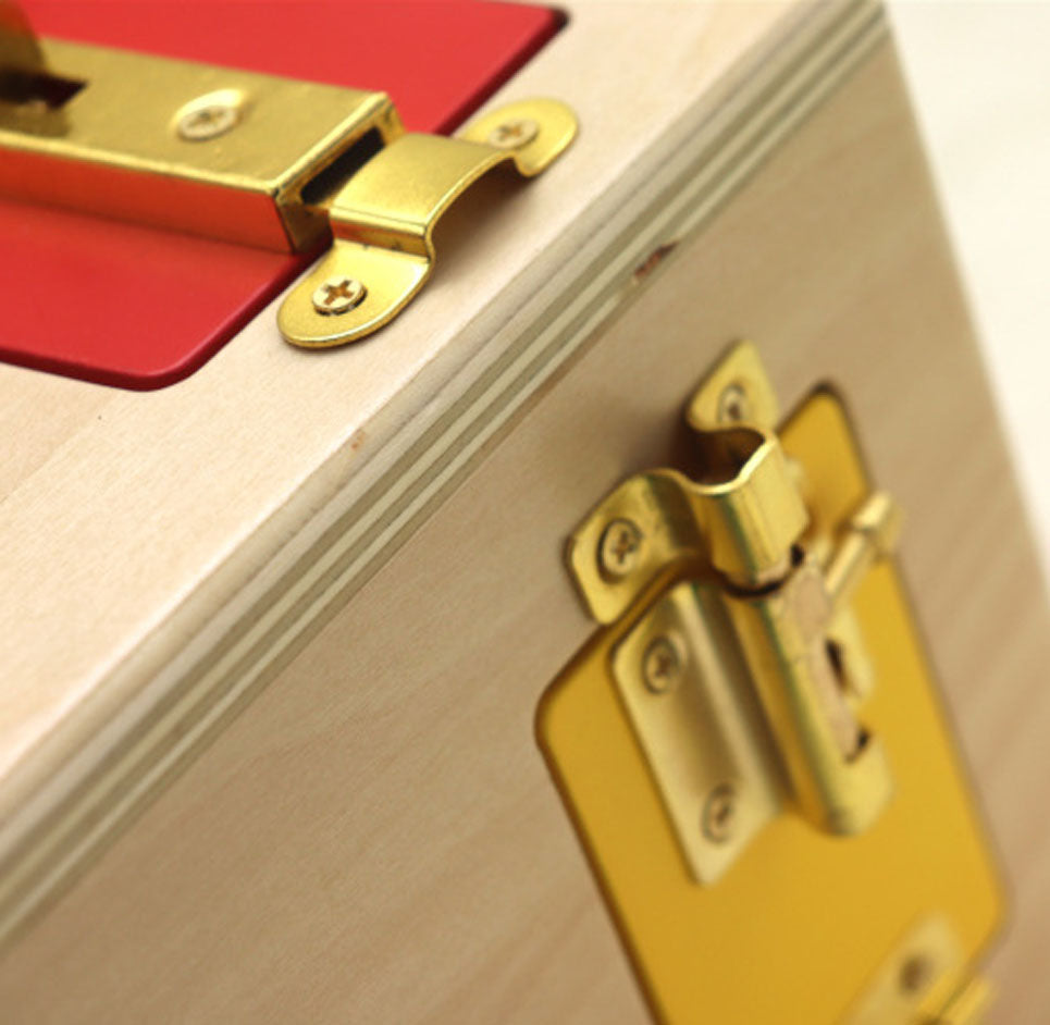 Montessori Wooden Key and Lock Box