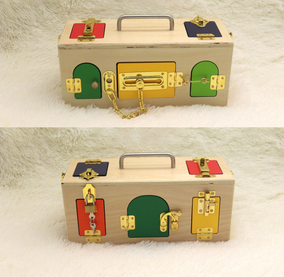 Montessori Wooden Key and Lock Box